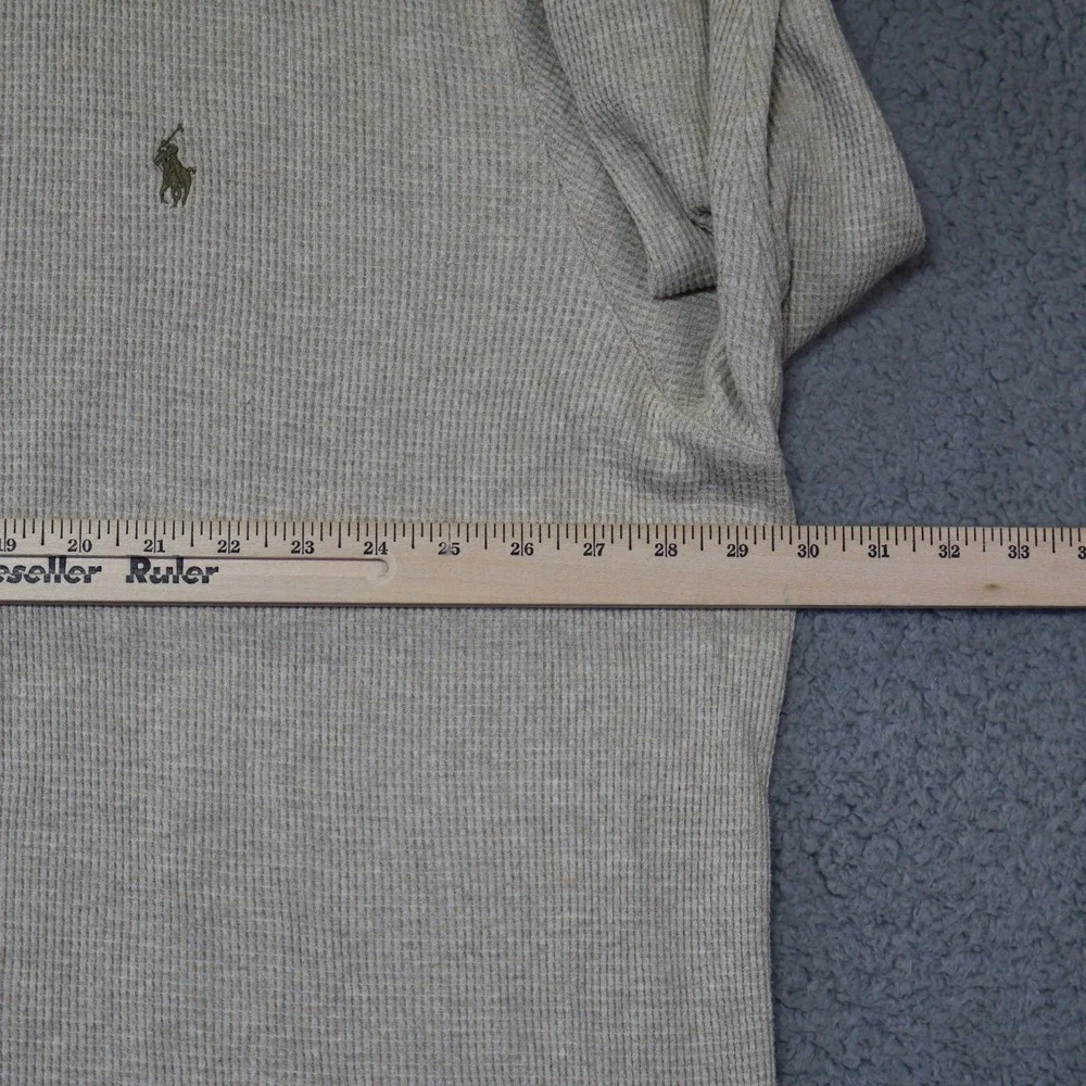 Polo Ralph Lauren Mens 3XLT Waffle Knit Thermal Long Sleeve Shirt Oatmeal Beige